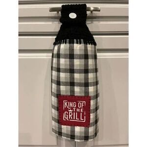 Crochet Top Kitchen Towel- King of the Grill